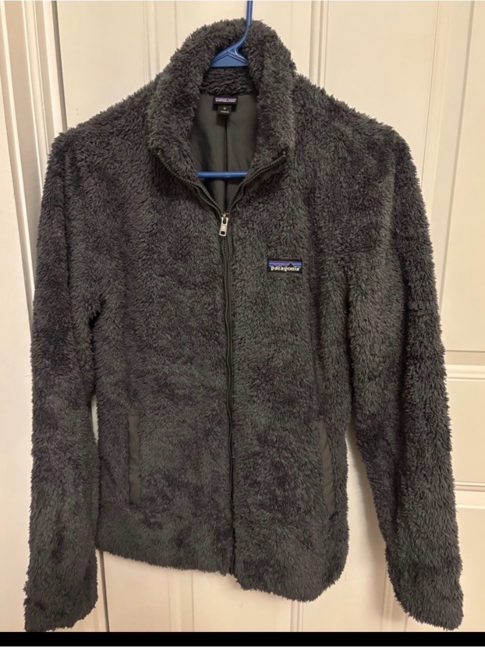 Patagonia Women's Charcoal Gray Teddy Fleece Jacket - Full Zip